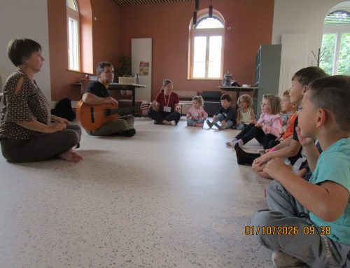 Première séance de musique avec Aline et Didier